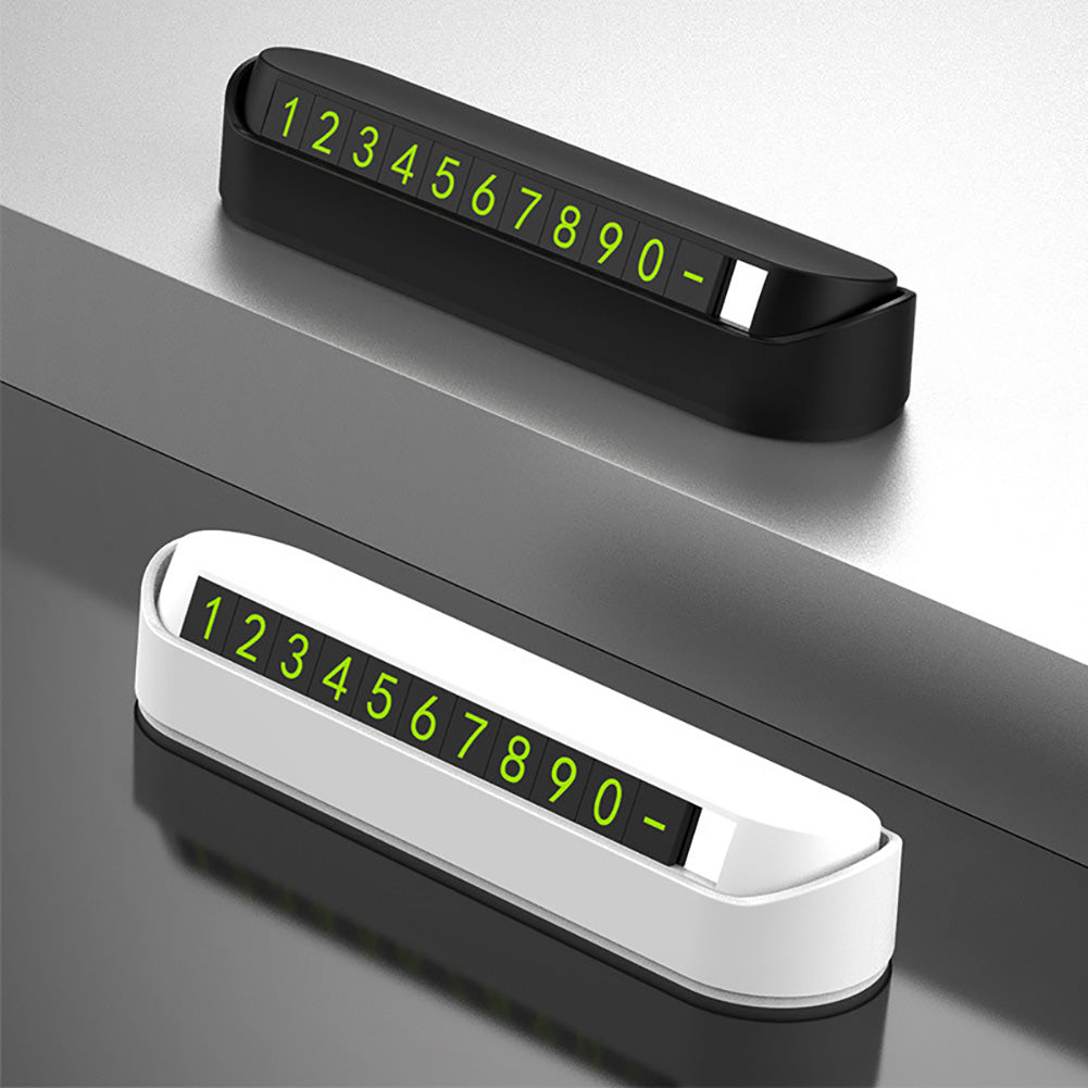Car Parking Card Phone Number Sticker Drawer Style Hidden Auto Plate Accessories