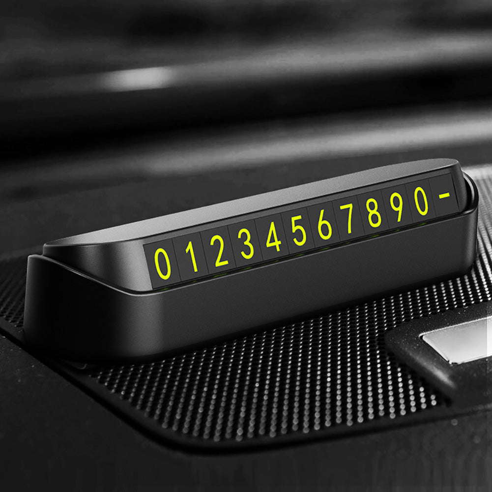 Car Parking Card Phone Number Sticker Drawer Style Hidden Auto Plate Accessories