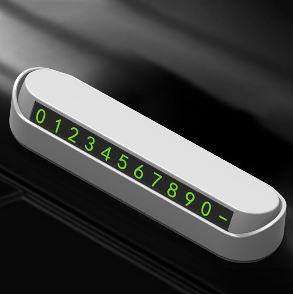 Car Parking Card Phone Number Sticker Drawer Style Hidden Auto Plate Accessories
