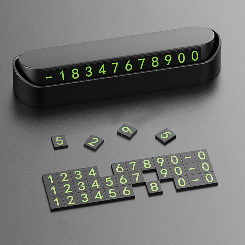 Car Parking Card Phone Number Sticker Drawer Style Hidden Auto Plate Accessories