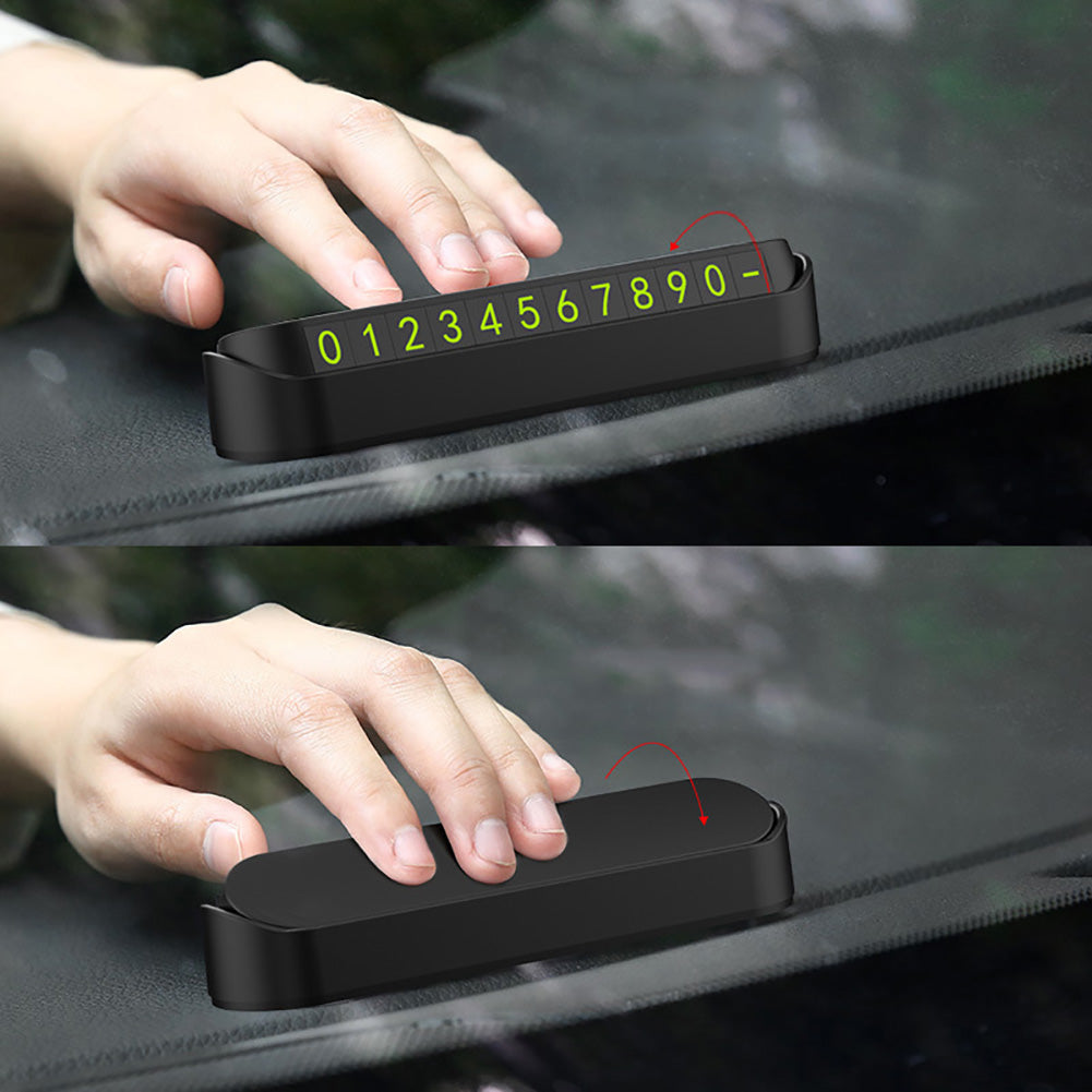 Car Parking Card Phone Number Sticker Drawer Style Hidden Auto Plate Accessories
