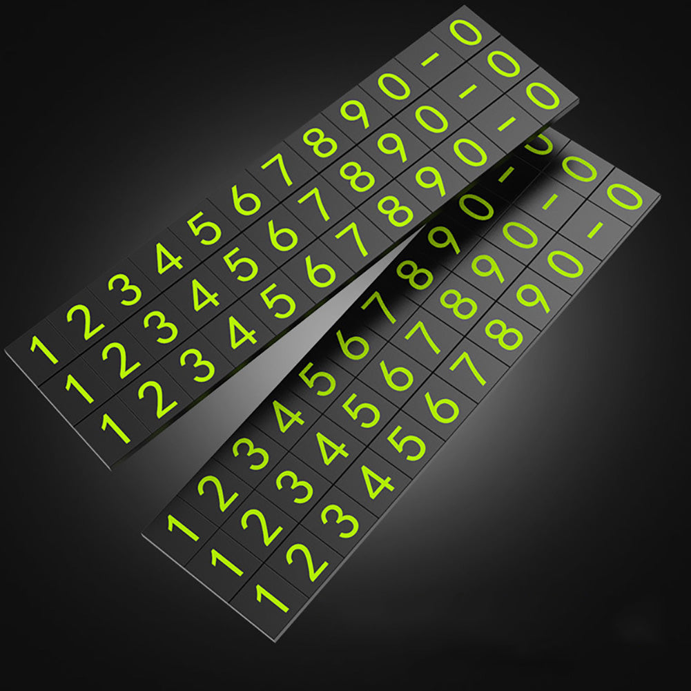 Car Parking Card Phone Number Sticker Drawer Style Hidden Auto Plate Accessories