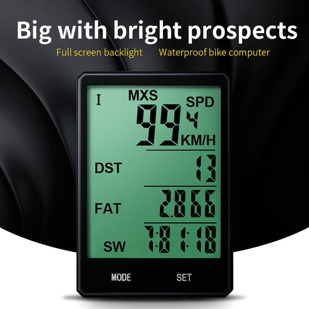 Wired/Wireless Waterproof Backlight Bicycle Computer Bike Speedometer Odometer