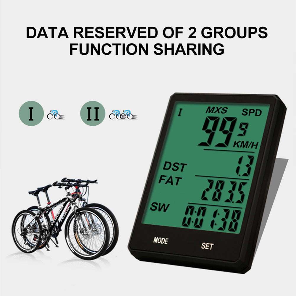 Wired/Wireless Waterproof Backlight Bicycle Computer Bike Speedometer Odometer