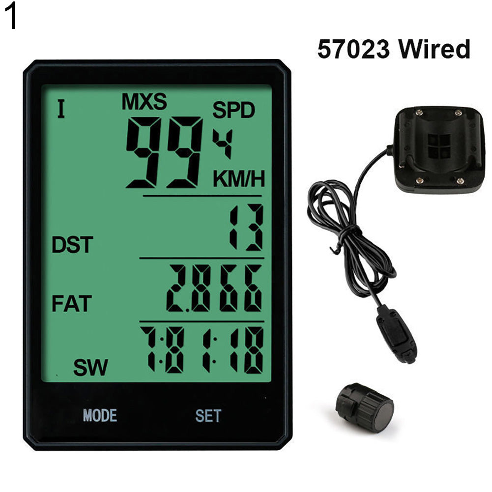 Wired/Wireless Waterproof Backlight Bicycle Computer Bike Speedometer Odometer