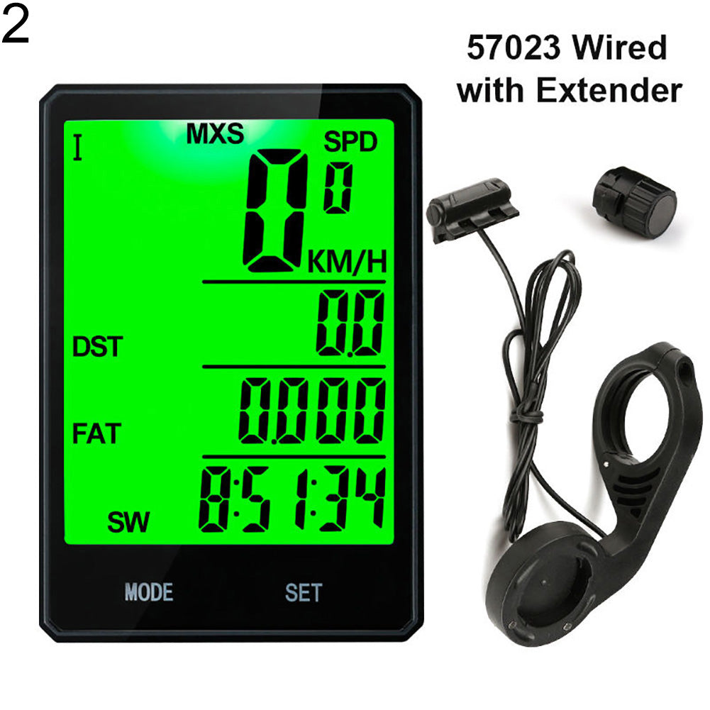 Wired/Wireless Waterproof Backlight Bicycle Computer Bike Speedometer Odometer