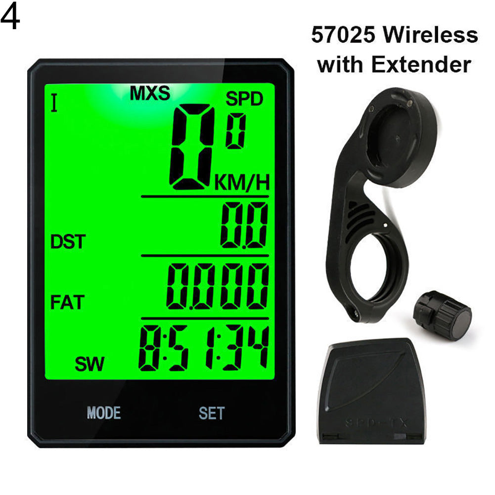 Wired/Wireless Waterproof Backlight Bicycle Computer Bike Speedometer Odometer