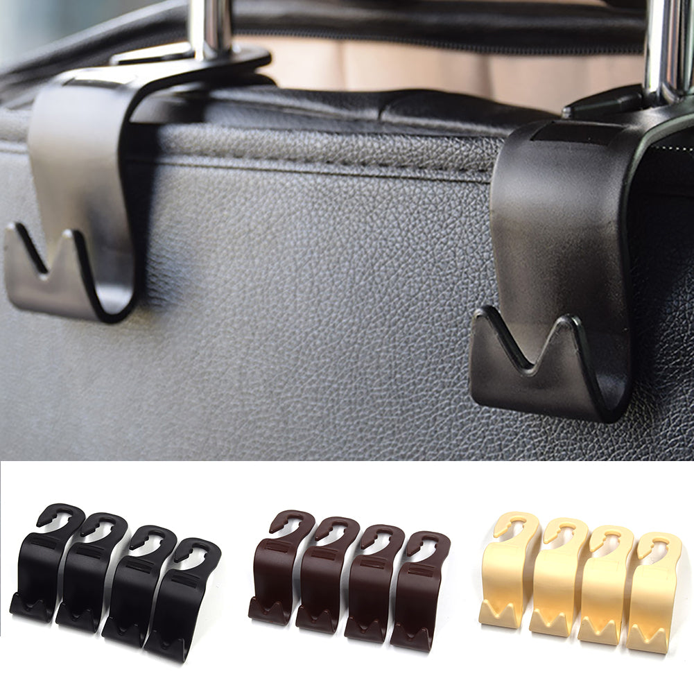 4 Pcs Universal Car Seat Back Hooks Autos Headrest Hanger Holder Vehicle Mount