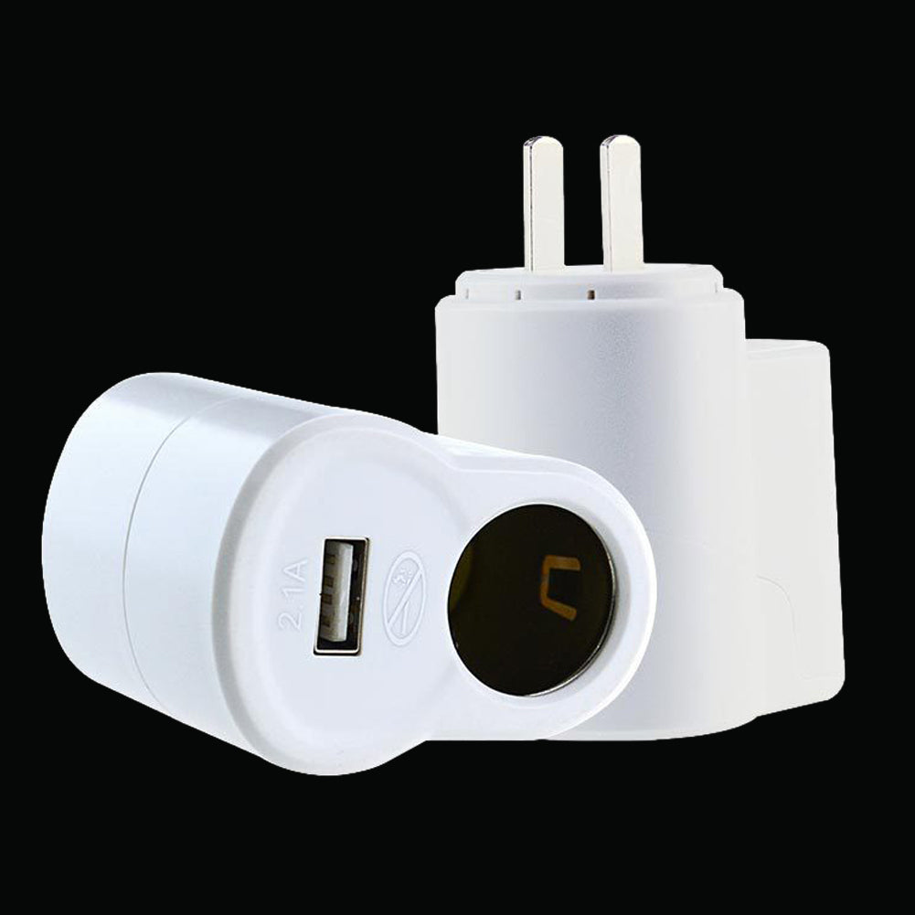USB 2.0 AC to DC Power Socket Adapter Converter Household Car Cigarette Lighter