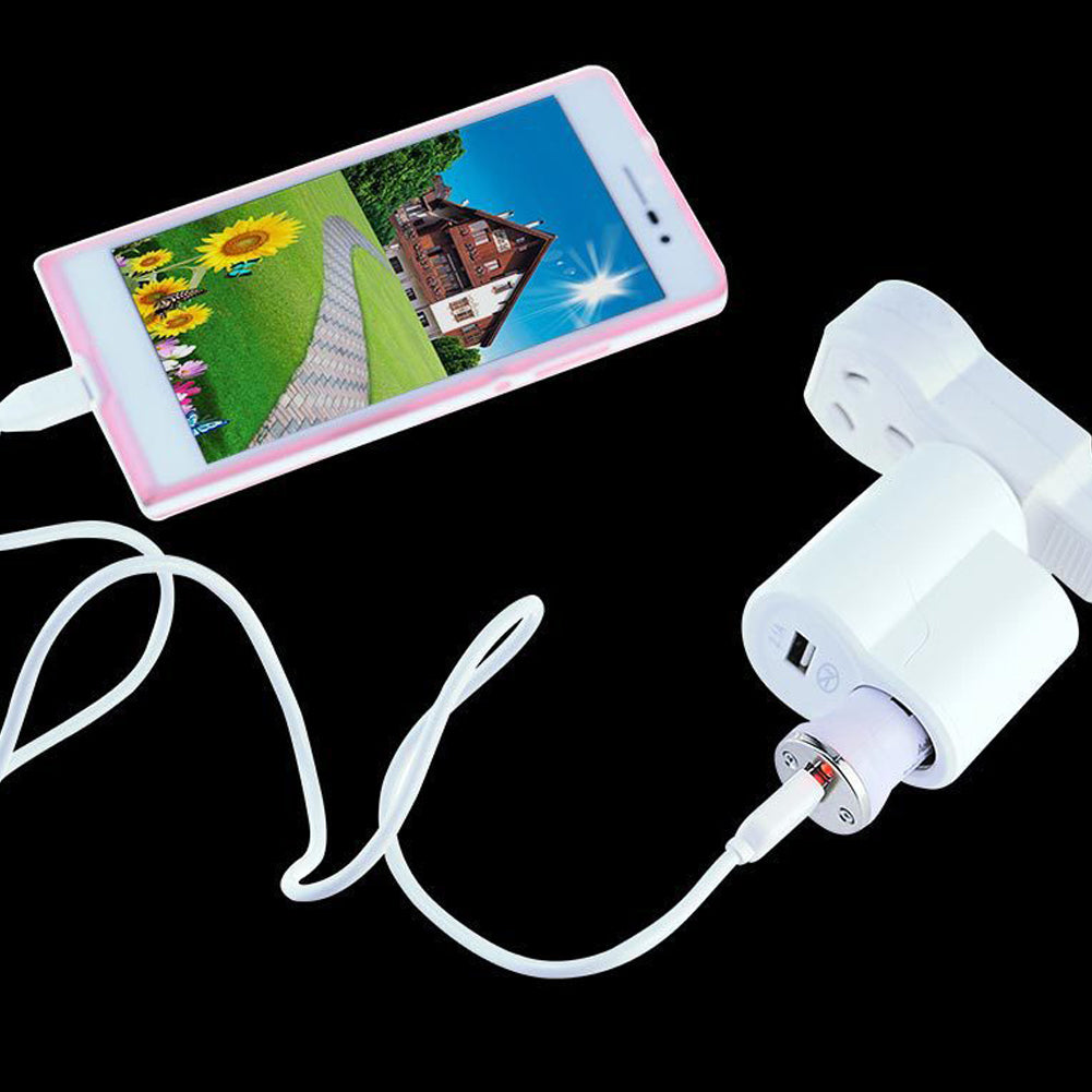USB 2.0 AC to DC Power Socket Adapter Converter Household Car Cigarette Lighter