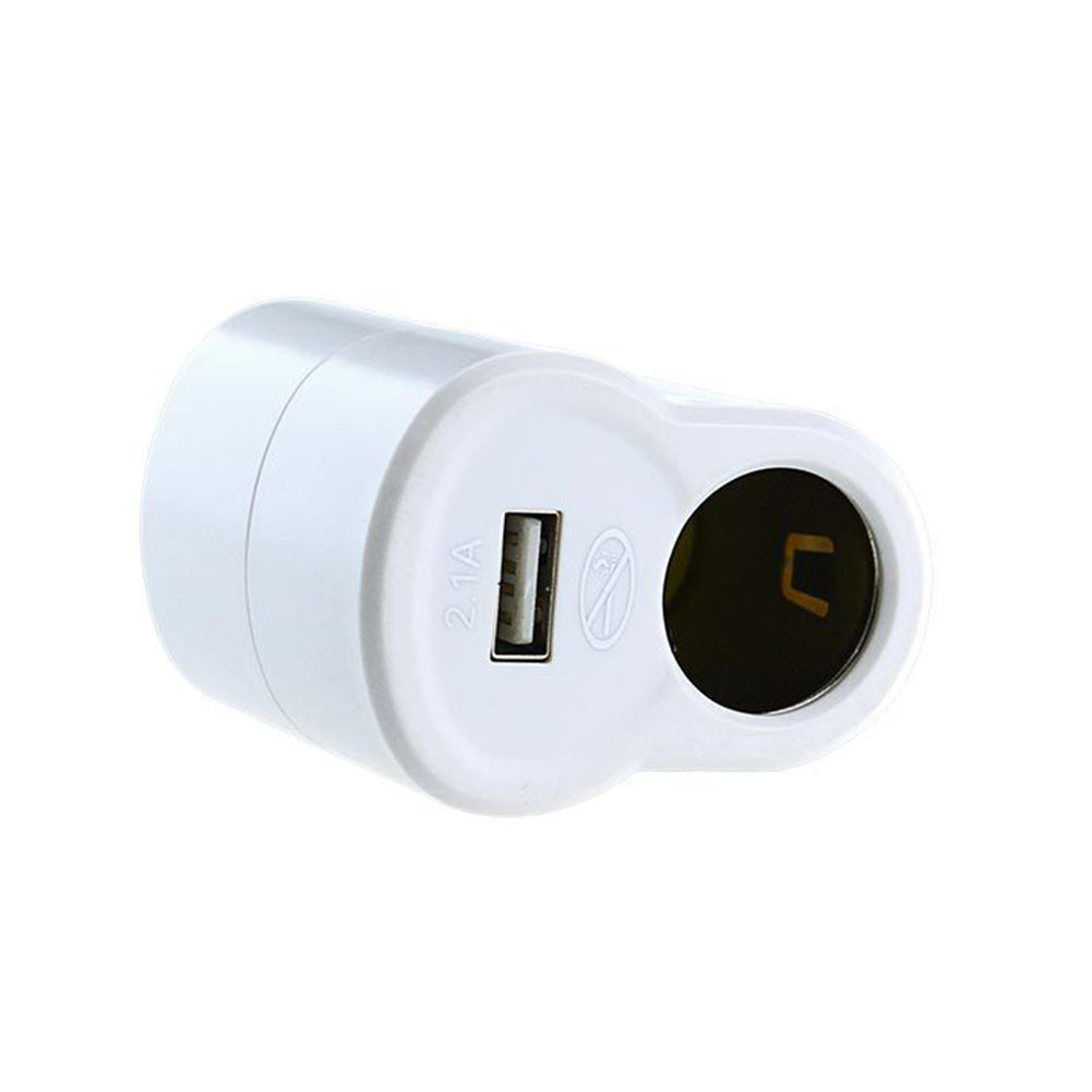USB 2.0 AC to DC Power Socket Adapter Converter Household Car Cigarette Lighter