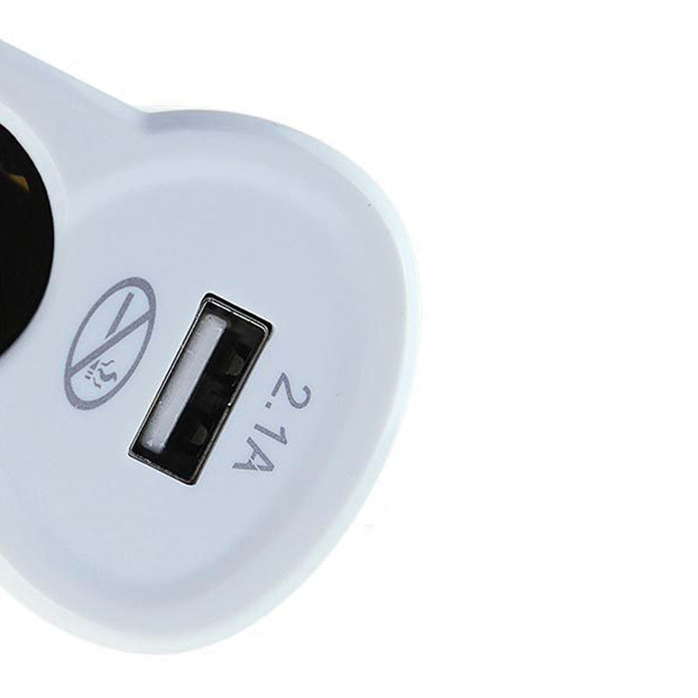 USB 2.0 AC to DC Power Socket Adapter Converter Household Car Cigarette Lighter