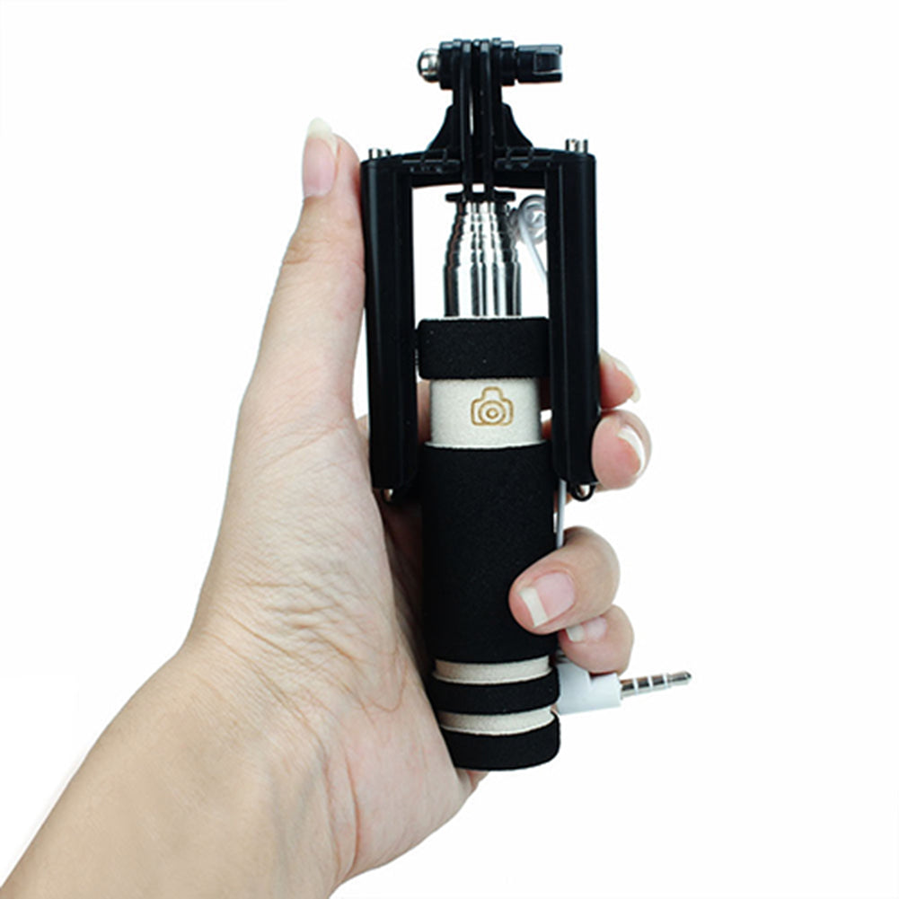 Mini Extendable Handheld Selfie Wired Stick Monopod for Sumsang Galaxy iPhone