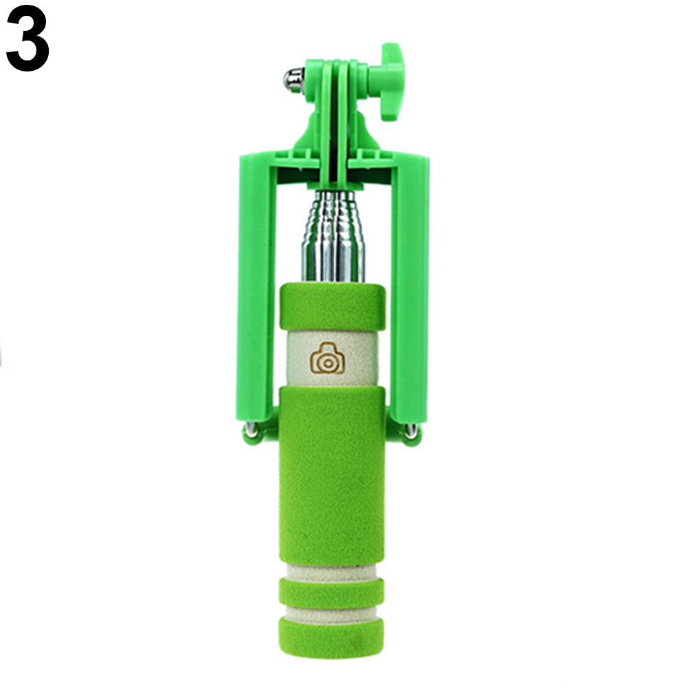 Mini Extendable Handheld Selfie Wired Stick Monopod for Sumsang Galaxy iPhone