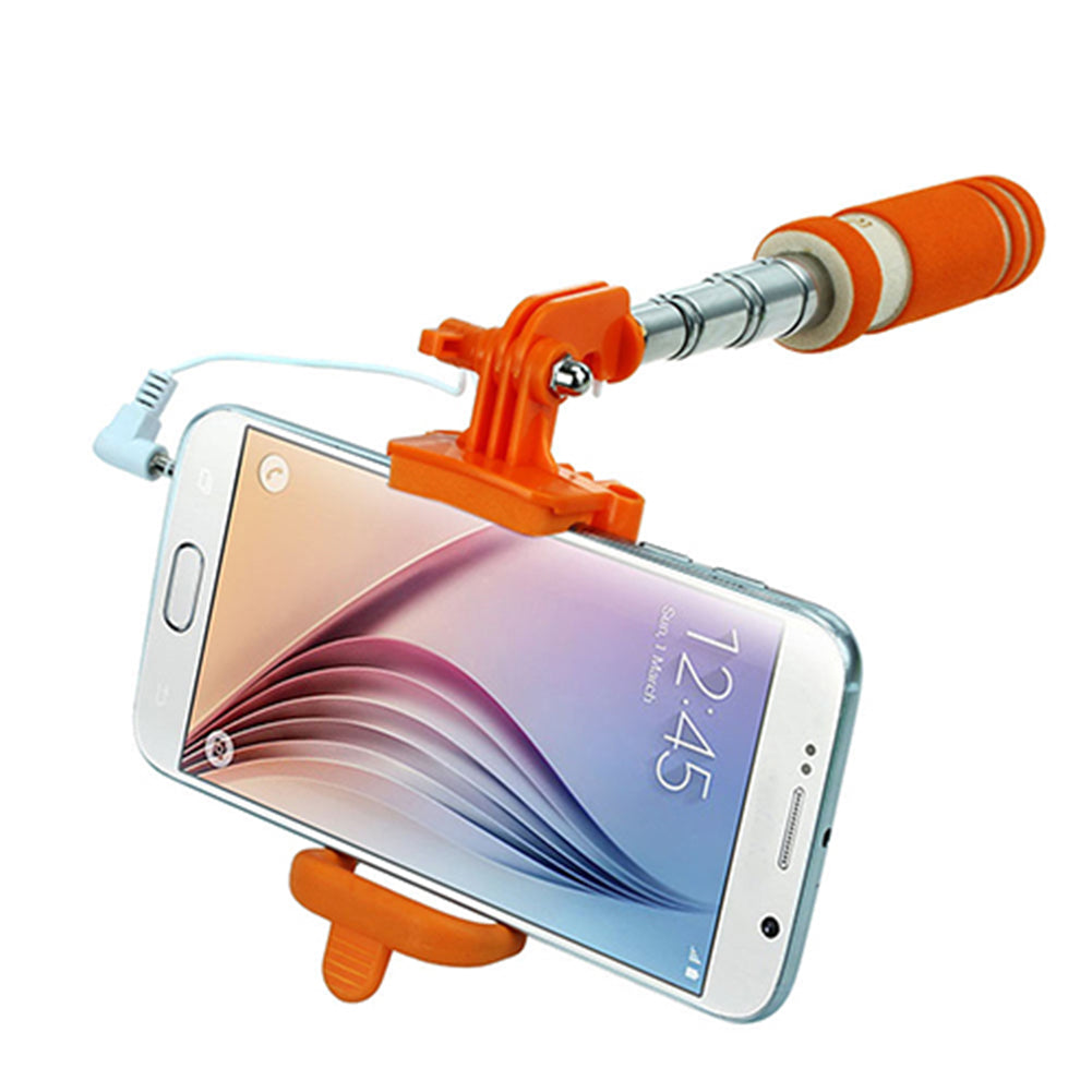 Mini Extendable Handheld Selfie Wired Stick Monopod for Sumsang Galaxy iPhone