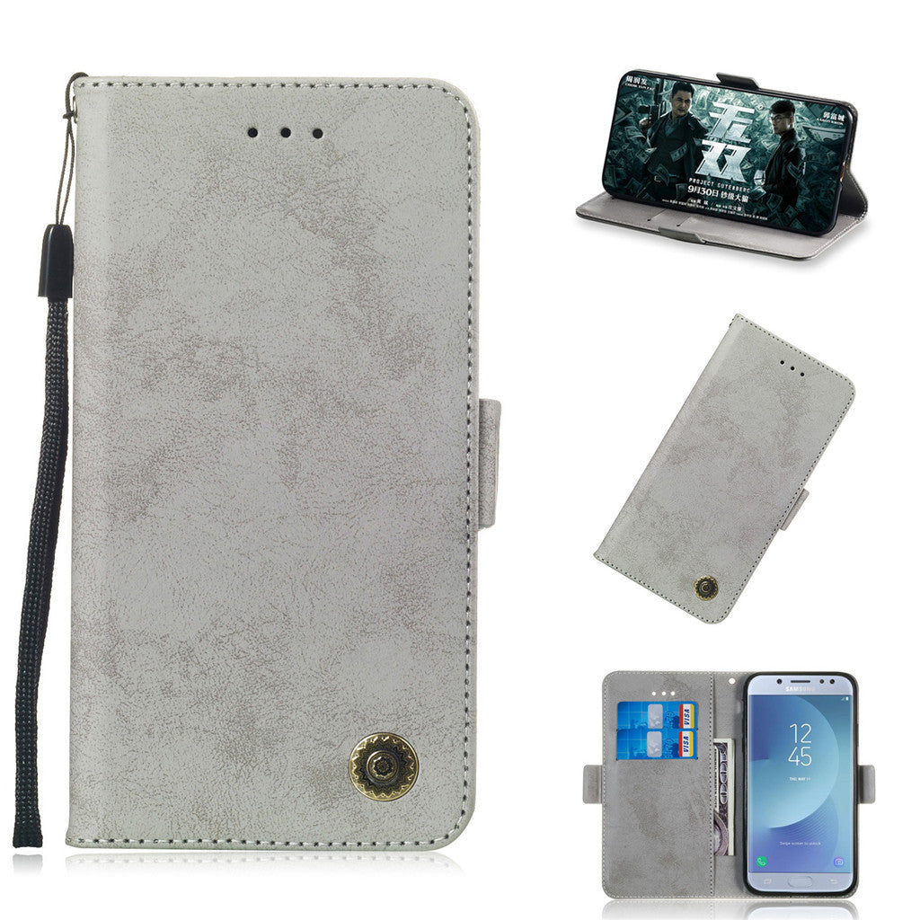 For Samsung Galaxy J730 J7 2017 European version Case Flip Stand Wallet Retro Leather Cover design With Card slot function