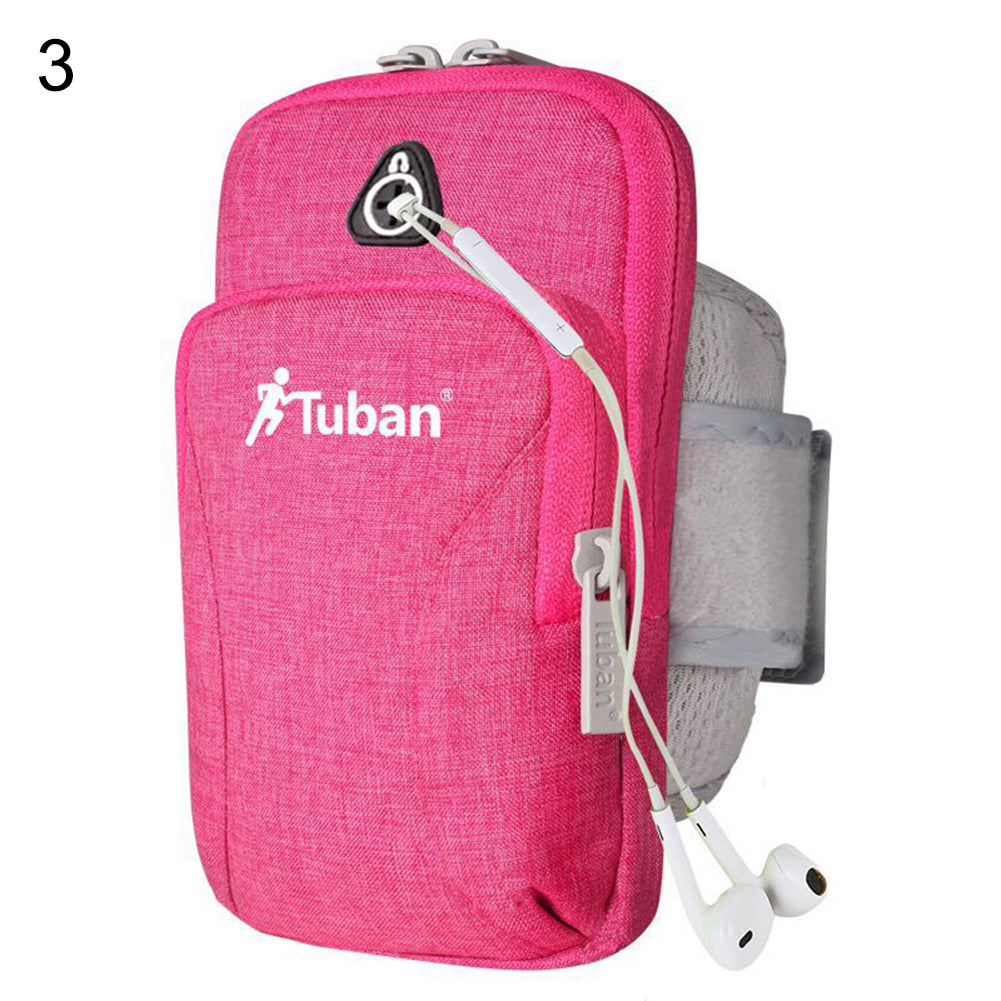 Sport Fitness Running Wrist Armband Bag Phone Holder Pouch with Earphone Hole