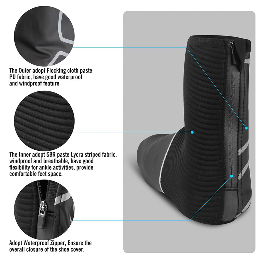 Winter Warm Waterproof Windproof Cycling Shoes Cover Bicycle Bike Overshoes