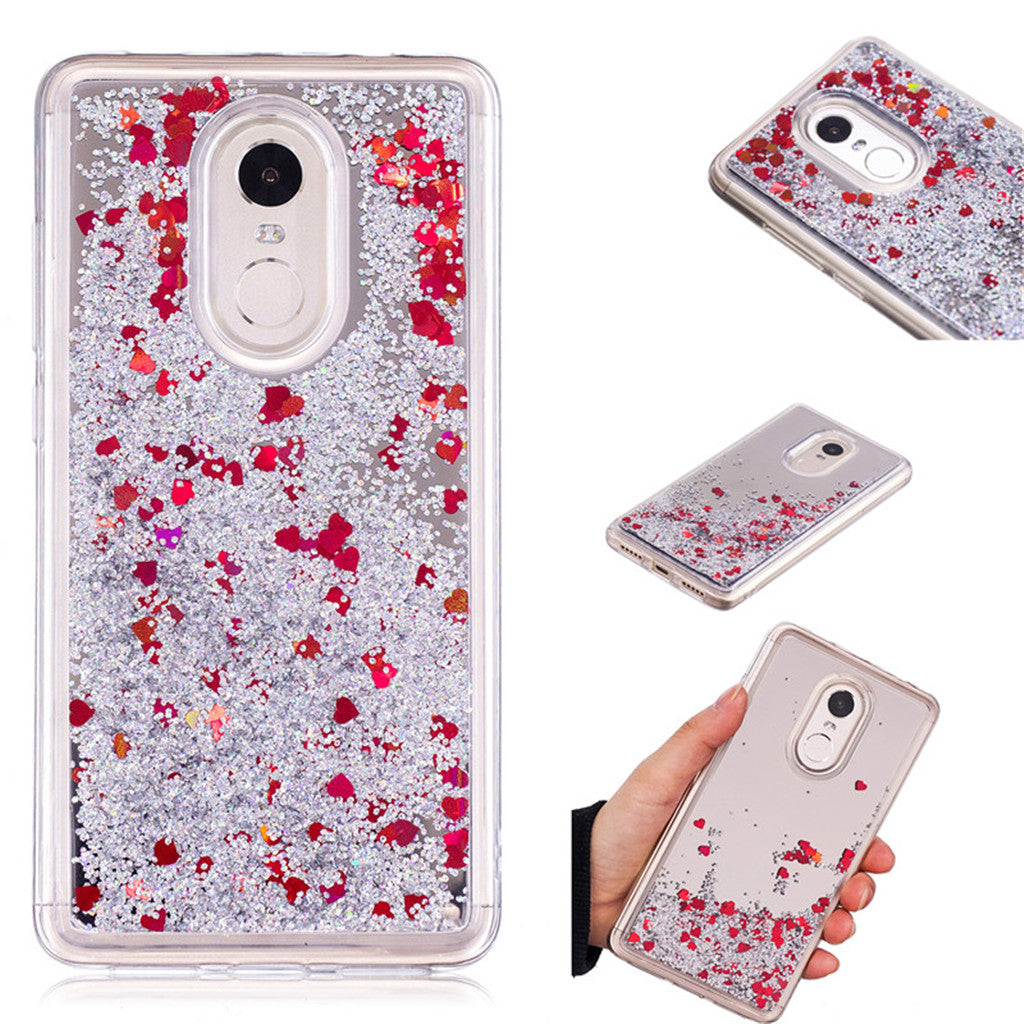 Cover For Xiaomi Redmi 4X Case Quicksand Flash Glitter Powder Mirror Hard Mobile phone Cases Covers For Xiaomi Redmi 4