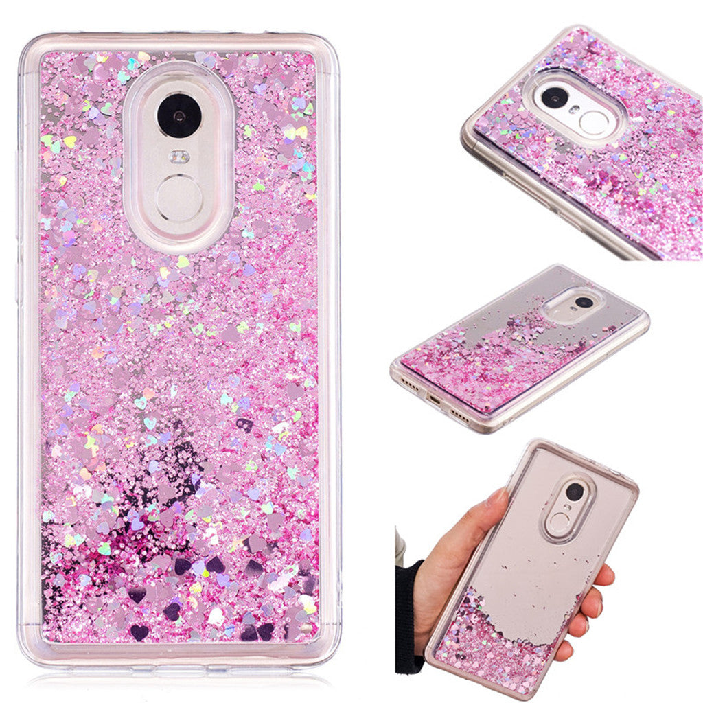 Cover For Xiaomi Redmi 4X Case Quicksand Flash Glitter Powder Mirror Hard Mobile phone Cases Covers For Xiaomi Redmi 4