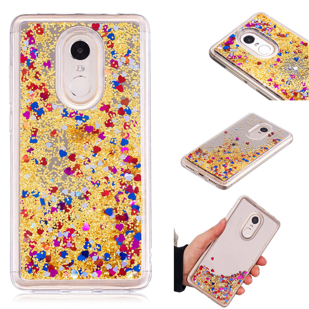 Cover For Xiaomi Redmi 4X Case Quicksand Flash Glitter Powder Mirror Hard Mobile phone Cases Covers For Xiaomi Redmi 4