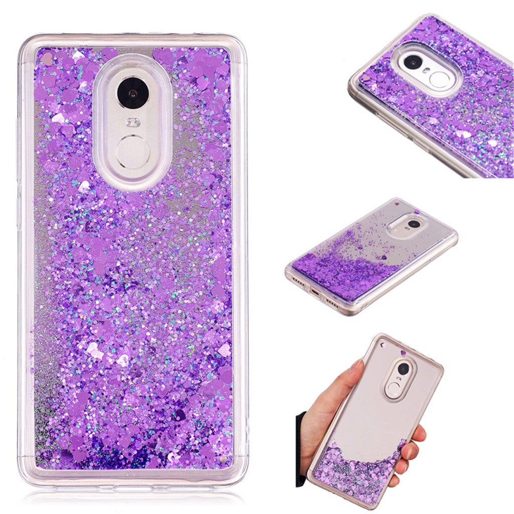 Cover For Xiaomi Redmi 4X Case Quicksand Flash Glitter Powder Mirror Hard Mobile phone Cases Covers For Xiaomi Redmi 4