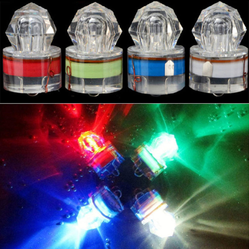 LED Deep Sea Underwater Diamond Flashing Fishing Light Squid Strobe Bait Lure