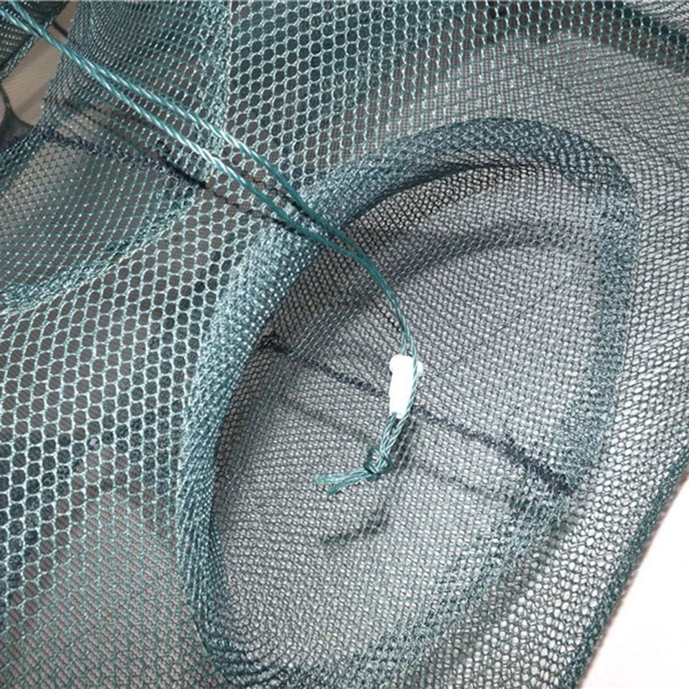Foldable Automatic Minnow Shrimp Eel Fish Crab Mesh Cage Fishing Bait Net Trap