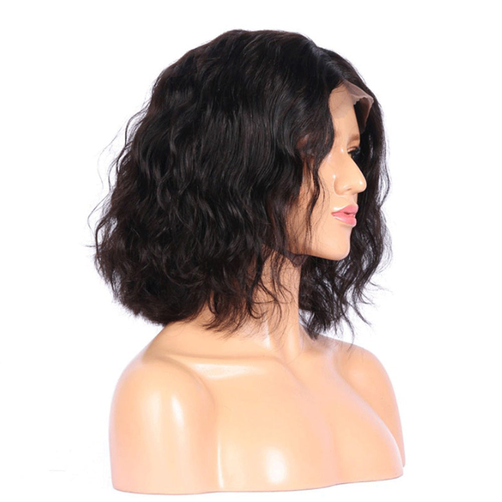 Women Fashion Shoulder-Length Hair Lace Front Cosplay Party Wavy Curly Full Wig