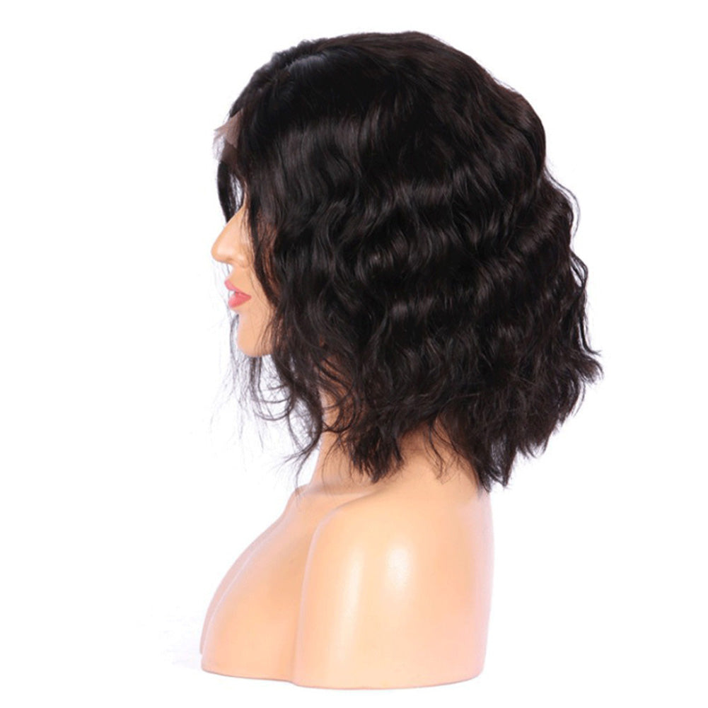 Women Fashion Shoulder-Length Hair Lace Front Cosplay Party Wavy Curly Full Wig