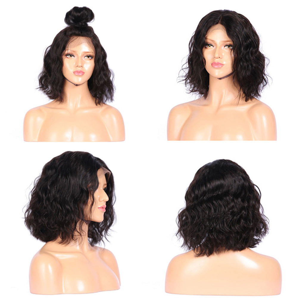 Women Fashion Shoulder-Length Hair Lace Front Cosplay Party Wavy Curly Full Wig