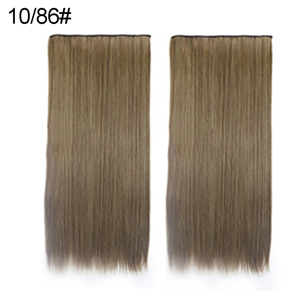 Women Fashion Full Head Clip-on Wig Hair Extensions Long Straight Hairpiece