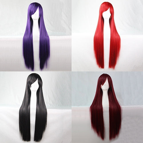 Women Fashion Long Anime Wigs Cosplay Party Wigs Full Straight Hair Extension