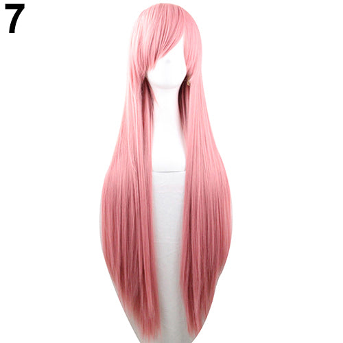 Women Fashion Long Anime Wigs Cosplay Party Wigs Full Straight Hair Extension