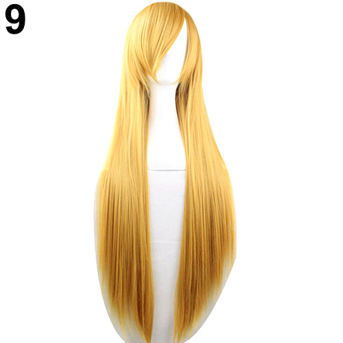 Women Fashion Long Anime Wigs Cosplay Party Wigs Full Straight Hair Extension