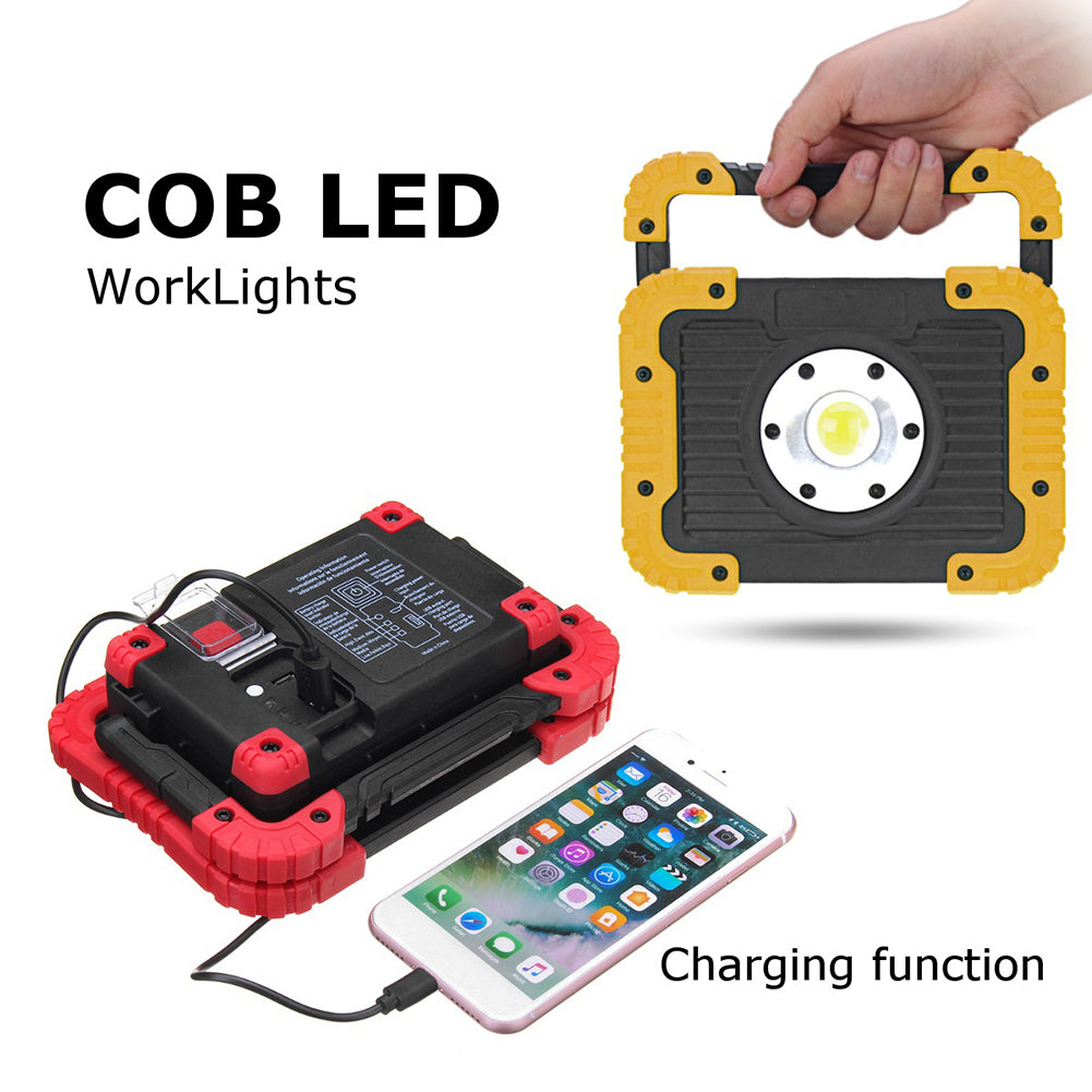 20W Rechargeable COB Work Light Tent Lantern Flashlight Outdoor USB Power Bank
