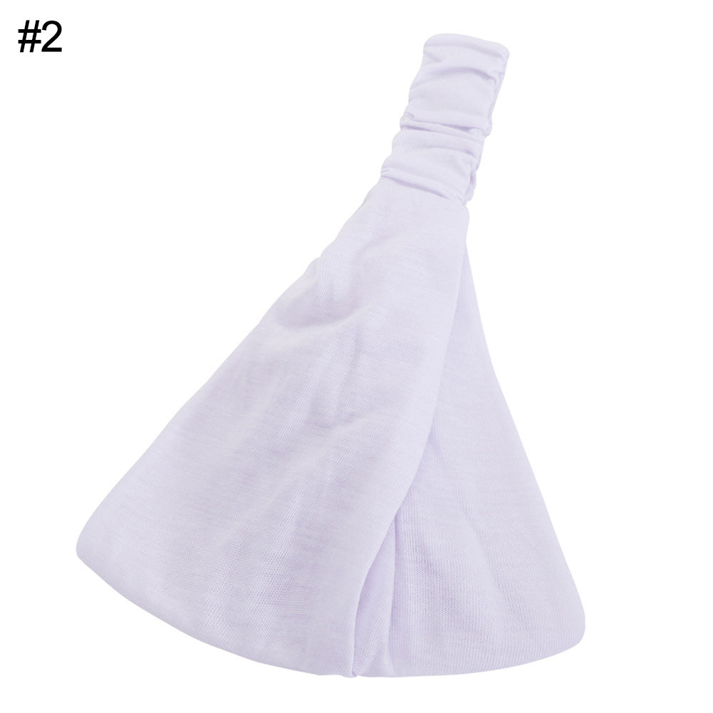 Solid Color Cosmetic Bath Shower Makeup Wash Face Hair Holder Headband Hairband