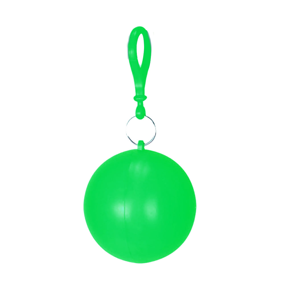 Outdoor Raincoat Ball Disposable Camping Fishing Tourism Emergency Keychain