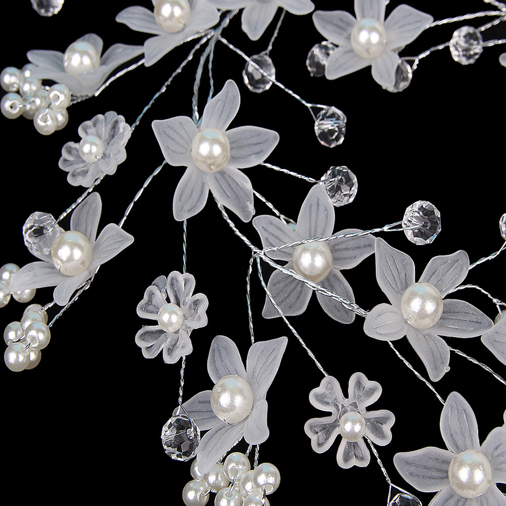 Fashion Faux Pearl Flower Headwear Women Bridal Wedding Party Hair Accessories