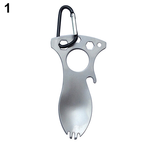 5 in 1 Pocket EDC Screwdriver Bottle Opener Spoon Survival Kit Camping Gear