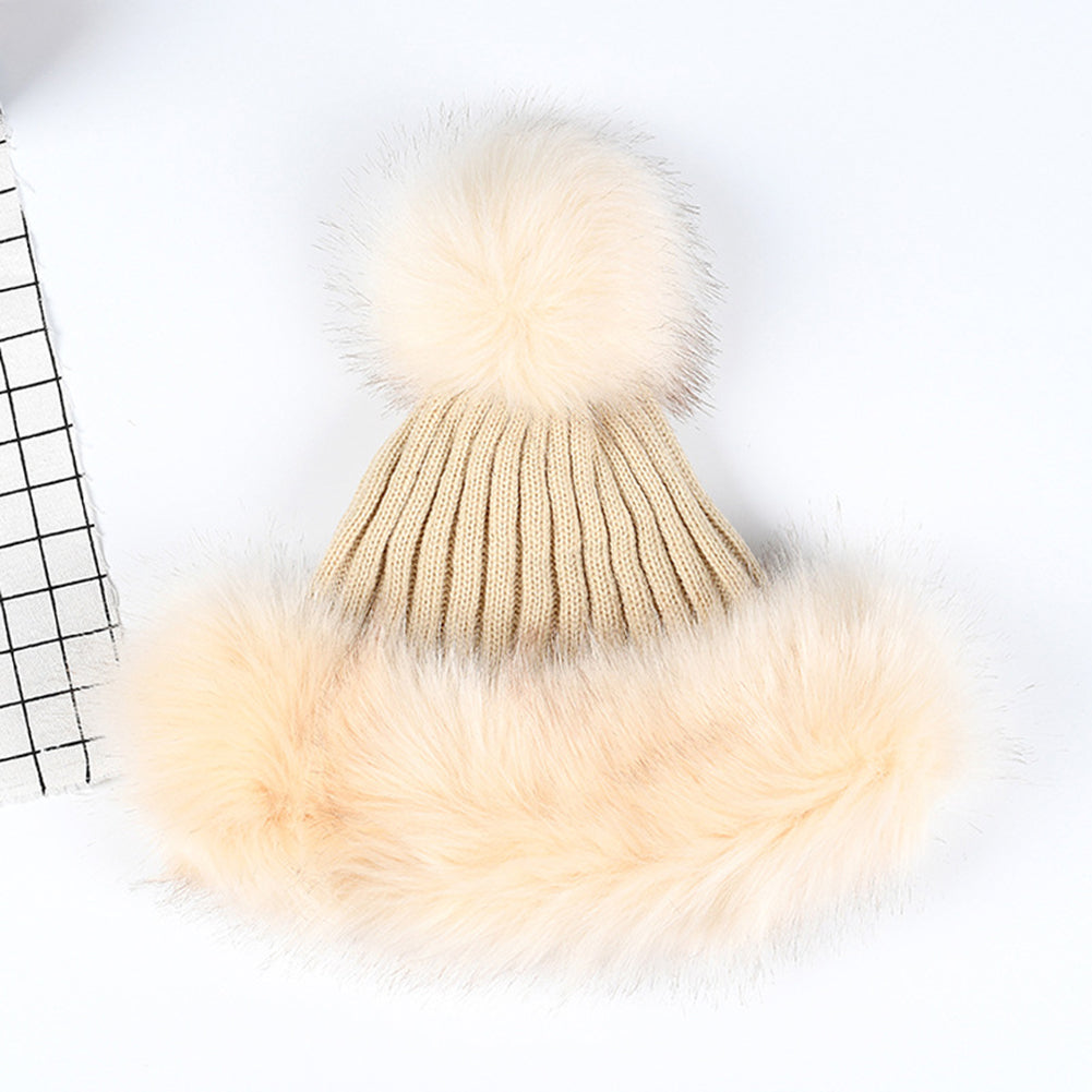 Women Fashion Knitted Ball Pom Pom Cute Lady Thick Beanie Hat Warm Cap Gift