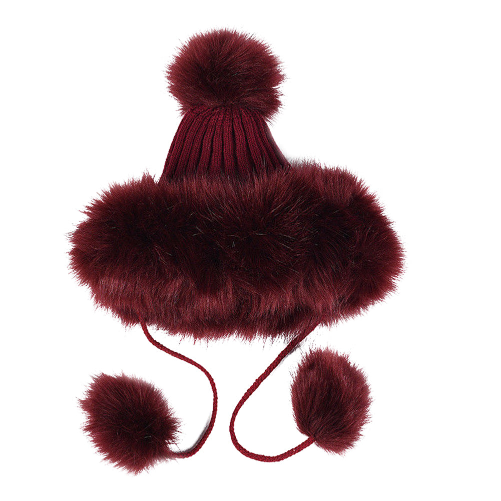 Women Fashion Knitted Ball Pom Pom Cute Lady Thick Beanie Hat Warm Cap Gift