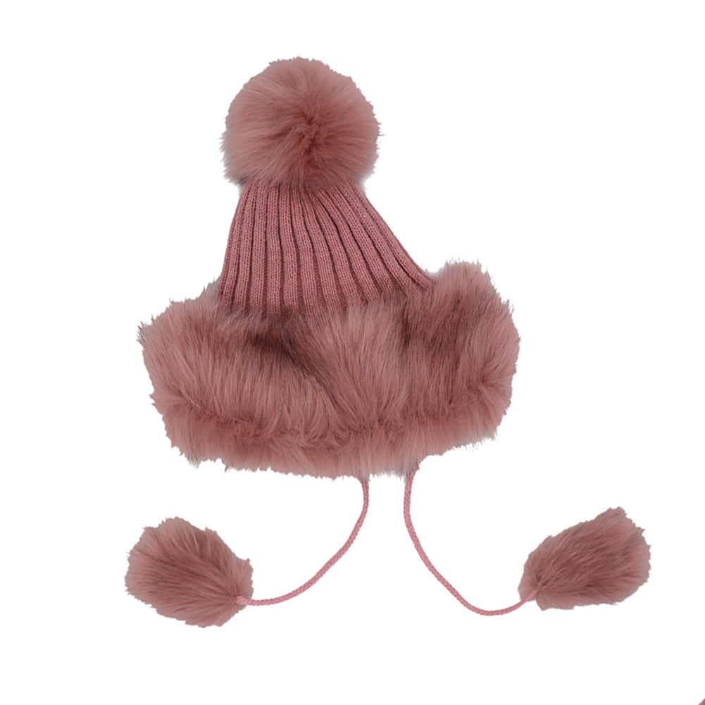 Women Fashion Knitted Ball Pom Pom Cute Lady Thick Beanie Hat Warm Cap Gift