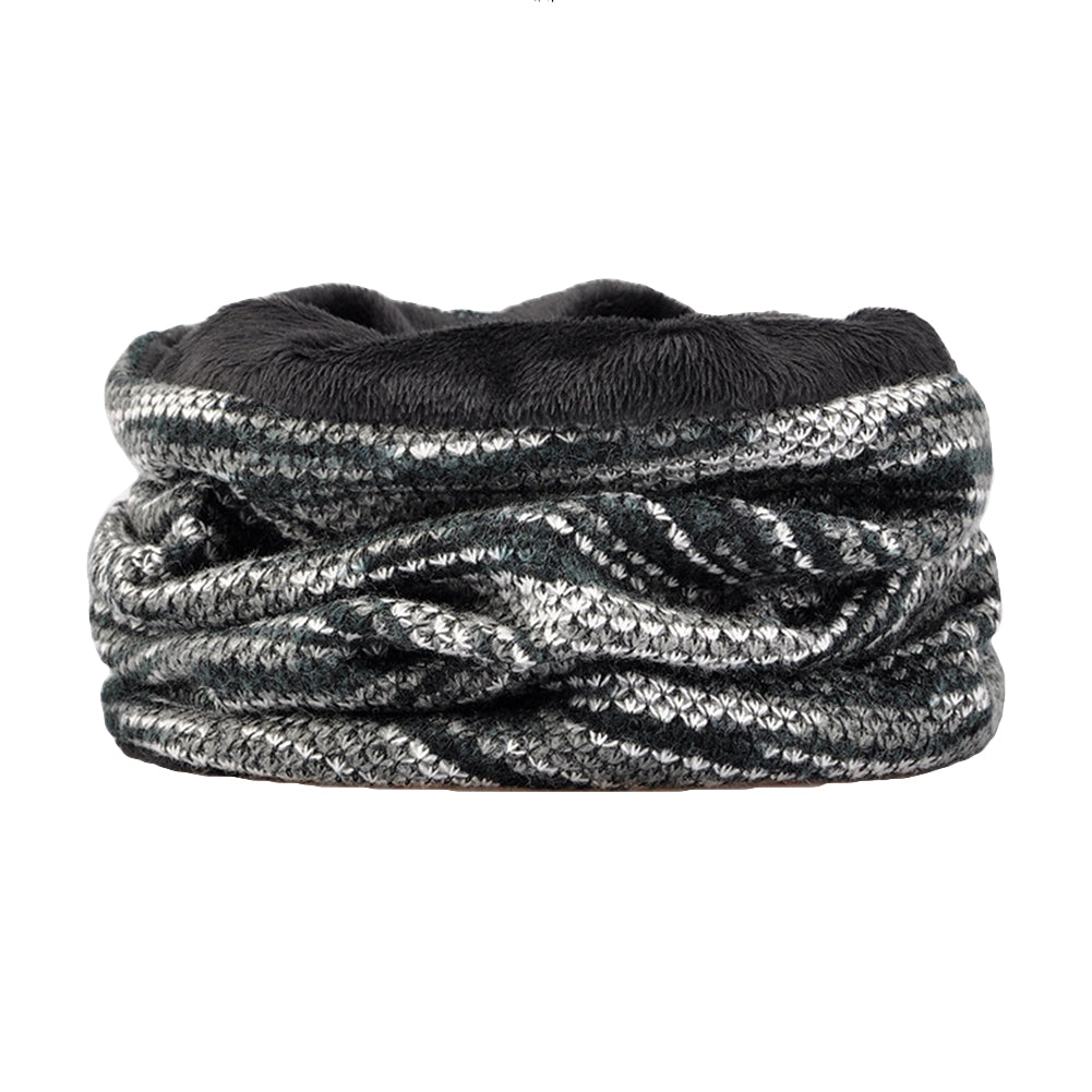 Women Men Fashion Winter Beanies Collar Scarf Hip Hop Hats with Velvet Inside