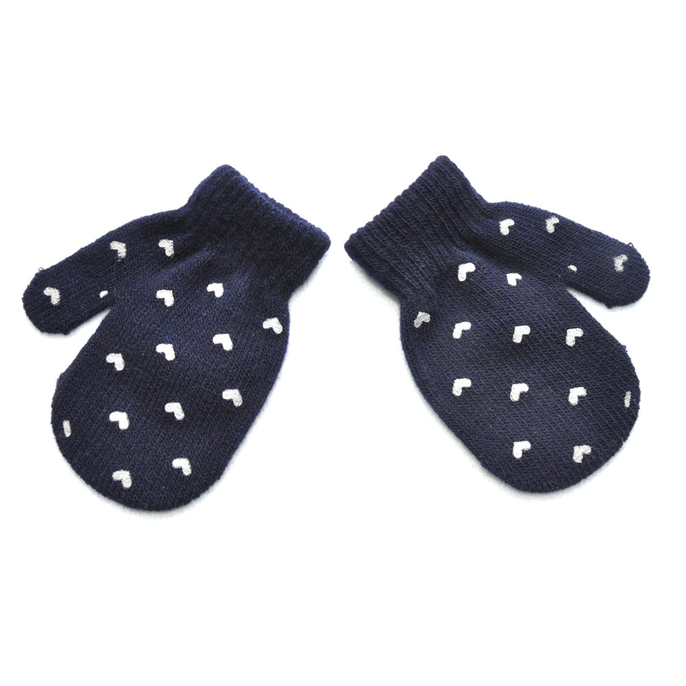 Baby Kid Star Heart Pattern Fashion Gloves Boys Girls Winter Warm Knitted Mitten