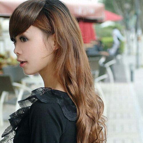 Women Clip in Hair Extensions Long Wavy Curly Hair 5 Clips Synthetic Wigs