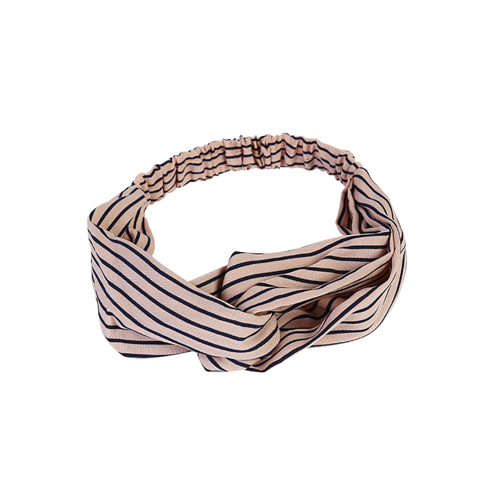 Fashion Women Striped Elastic Twist Cloth Hairband Headwear Hair Accessories
