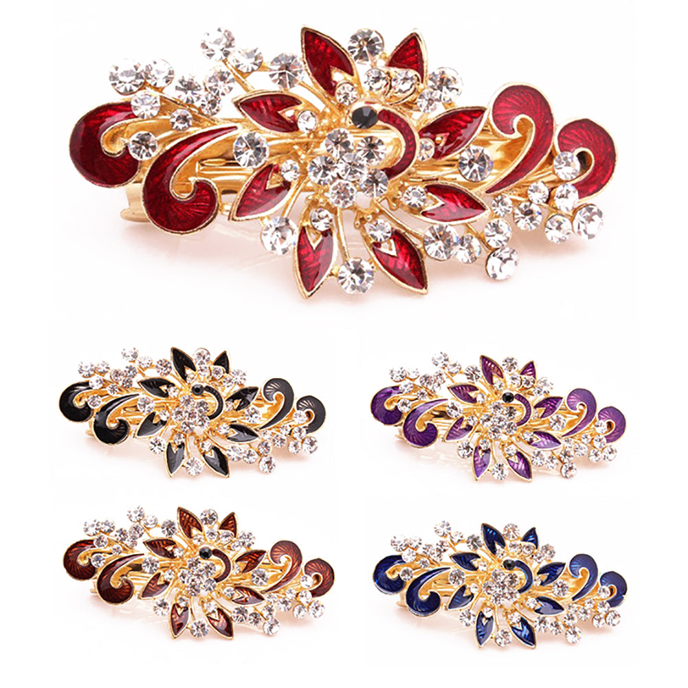Women Fashion Peacock Rhinestone Hair Pins Hairpins Clip Hairpin Hair Accessories