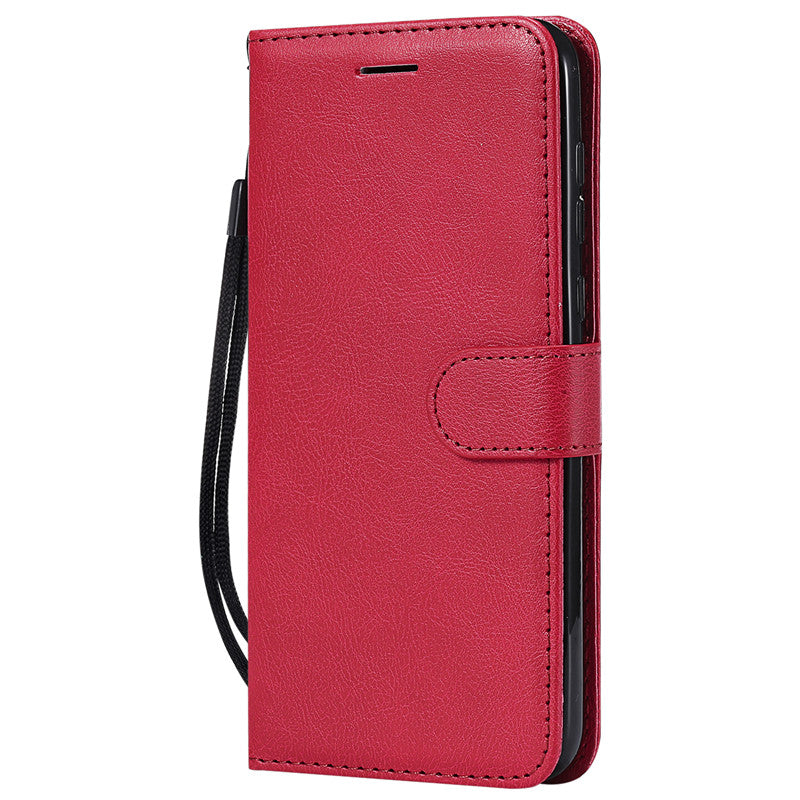 For Motorola Moto one power P30 note Case Flip Cover Stand Wallet Pure Color PU Leather Mobile Phone Bags With Card slot