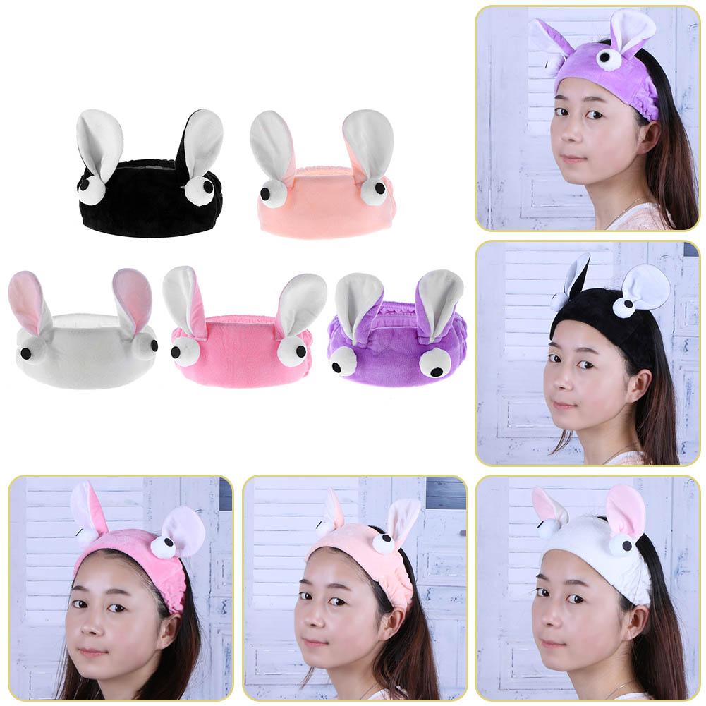Women Cute Plush Rabbit Ears Headband Girls Hair Band Hair Accessory Gift